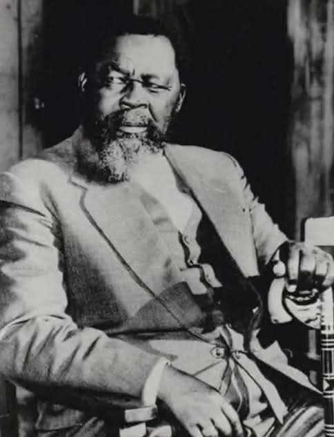 Archival photograph of Bishop J.N. Limba seated